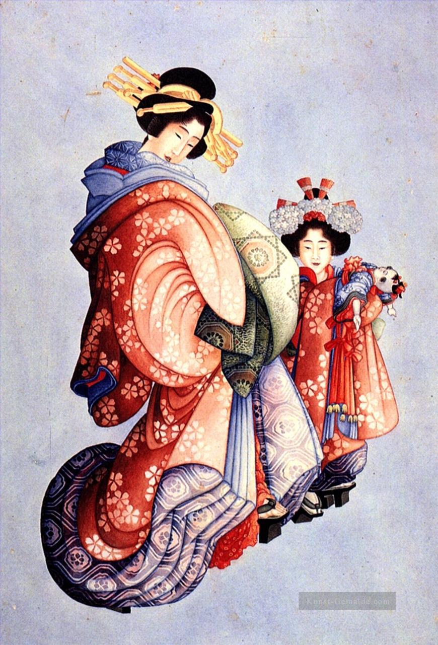 Oiran und Kamuro Katsushika Hokusai Ukiyoe Ölgemälde